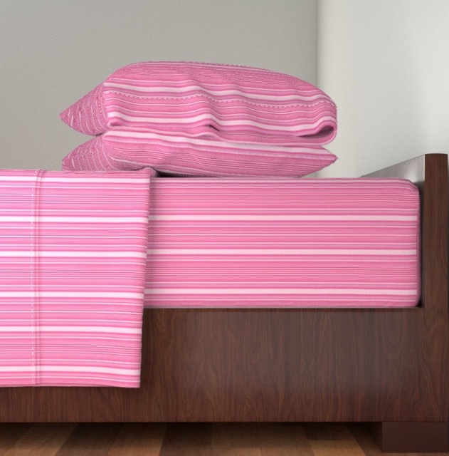 Pink Striped Sheet Set