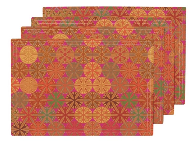 Orange Pattern Placemats