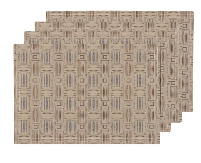 Beige Geometric Placemats
